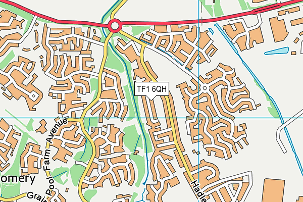 TF1 6QH map - OS VectorMap District (Ordnance Survey) TF1 6QH map - OS VectorMap District (Ordnance Survey)