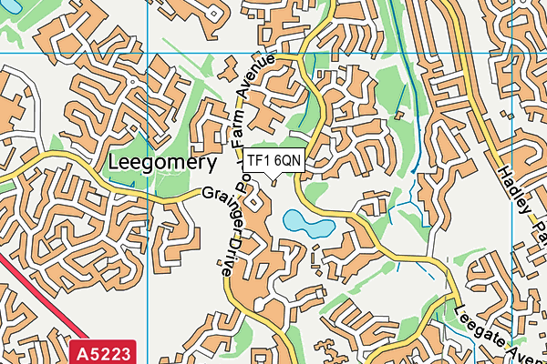 TF1 6QN map - OS VectorMap District (Ordnance Survey) TF1 6QN map - OS VectorMap District (Ordnance Survey)