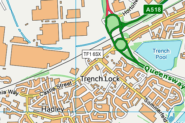 TF1 6SX map - OS VectorMap District (Ordnance Survey)