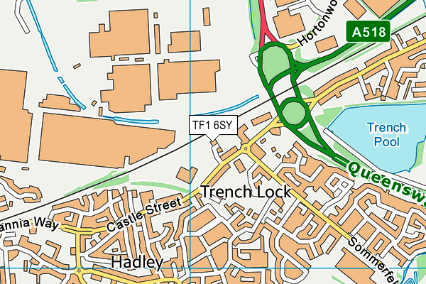 TF1 6SY map - OS VectorMap District (Ordnance Survey) TF1 6SY map - OS VectorMap District (Ordnance Survey)
