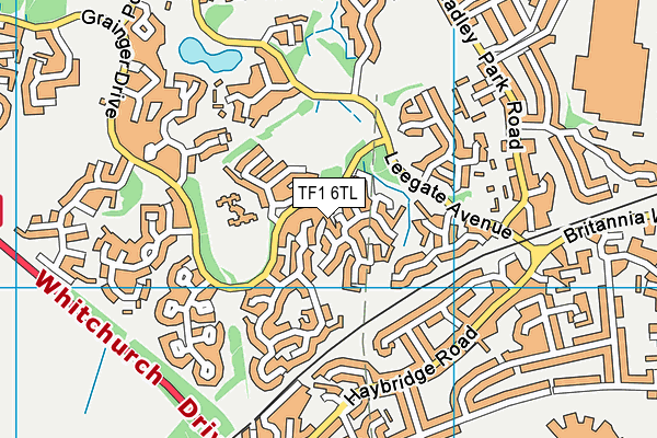 TF1 6TL map - OS VectorMap District (Ordnance Survey) TF1 6TL map - OS VectorMap District (Ordnance Survey)