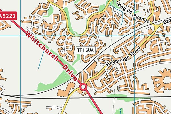 TF1 6UA map - OS VectorMap District (Ordnance Survey) TF1 6UA map - OS VectorMap District (Ordnance Survey)