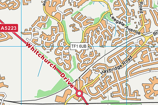 TF1 6UB map - OS VectorMap District (Ordnance Survey) TF1 6UB map - OS VectorMap District (Ordnance Survey)