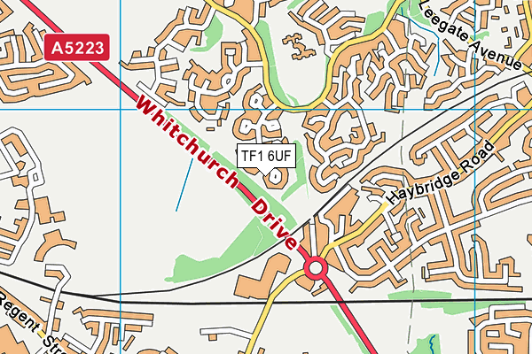 TF1 6UF map - OS VectorMap District (Ordnance Survey) TF1 6UF map - OS VectorMap District (Ordnance Survey)