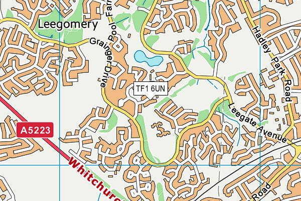 TF1 6UN map - OS VectorMap District (Ordnance Survey) TF1 6UN map - OS VectorMap District (Ordnance Survey)