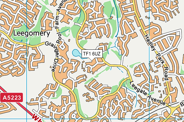 TF1 6UZ map - OS VectorMap District (Ordnance Survey) TF1 6UZ map - OS VectorMap District (Ordnance Survey)