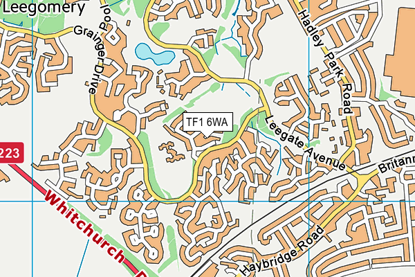 TF1 6WA map - OS VectorMap District (Ordnance Survey) TF1 6WA map - OS VectorMap District (Ordnance Survey)
