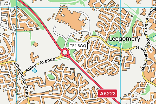 TF1 6WQ map - OS VectorMap District (Ordnance Survey) TF1 6WQ map - OS VectorMap District (Ordnance Survey)