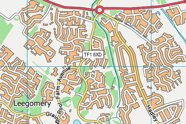TF1 6XD map - OS VectorMap District (Ordnance Survey) TF1 6XD map - OS VectorMap District (Ordnance Survey)