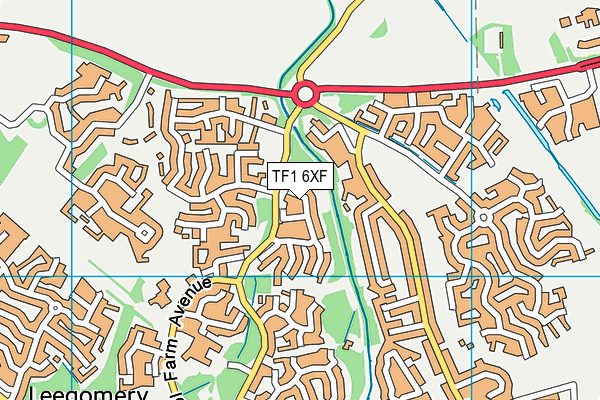 TF1 6XF map - OS VectorMap District (Ordnance Survey) TF1 6XF map - OS VectorMap District (Ordnance Survey)