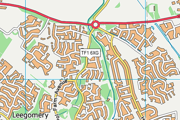 TF1 6XG map - OS VectorMap District (Ordnance Survey) TF1 6XG map - OS VectorMap District (Ordnance Survey)