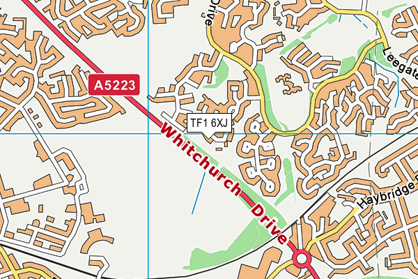 TF1 6XJ map - OS VectorMap District (Ordnance Survey) TF1 6XJ map - OS VectorMap District (Ordnance Survey)