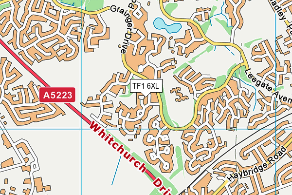 TF1 6XL map - OS VectorMap District (Ordnance Survey) TF1 6XL map - OS VectorMap District (Ordnance Survey)