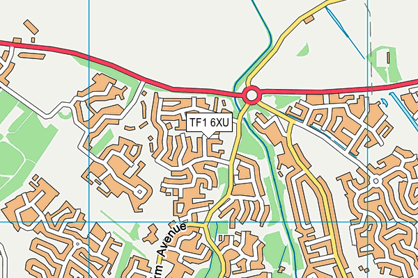 TF1 6XU map - OS VectorMap District (Ordnance Survey) TF1 6XU map - OS VectorMap District (Ordnance Survey)