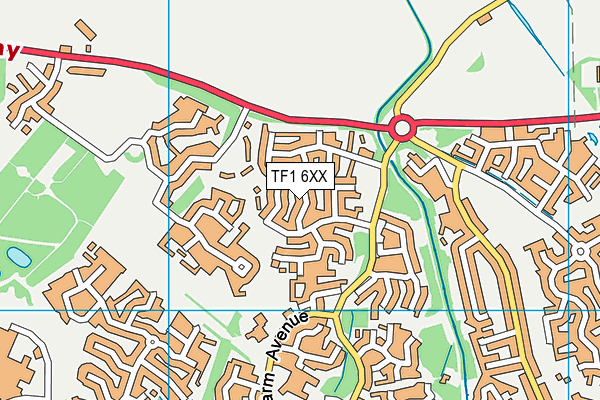 TF1 6XX map - OS VectorMap District (Ordnance Survey) TF1 6XX map - OS VectorMap District (Ordnance Survey)
