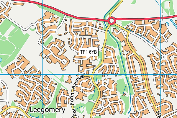 TF1 6YB map - OS VectorMap District (Ordnance Survey) TF1 6YB map - OS VectorMap District (Ordnance Survey)