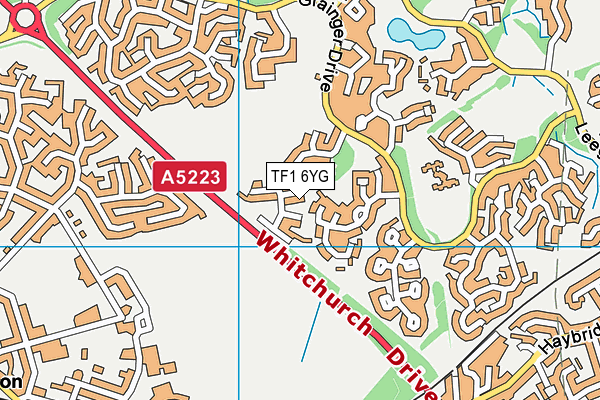 TF1 6YG map - OS VectorMap District (Ordnance Survey) TF1 6YG map - OS VectorMap District (Ordnance Survey)