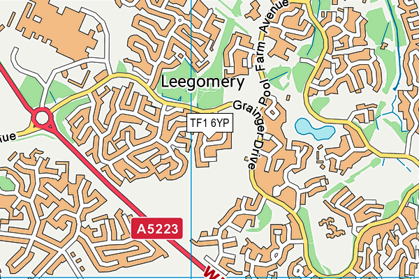 TF1 6YP map - OS VectorMap District (Ordnance Survey) TF1 6YP map - OS VectorMap District (Ordnance Survey)