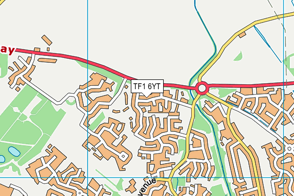 TF1 6YT map - OS VectorMap District (Ordnance Survey) TF1 6YT map - OS VectorMap District (Ordnance Survey)