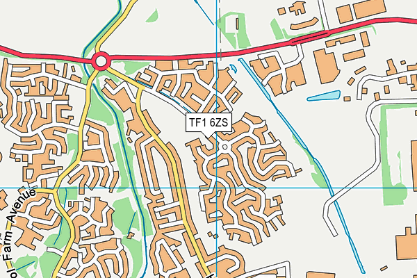 TF1 6ZS map - OS VectorMap District (Ordnance Survey) TF1 6ZS map - OS VectorMap District (Ordnance Survey)