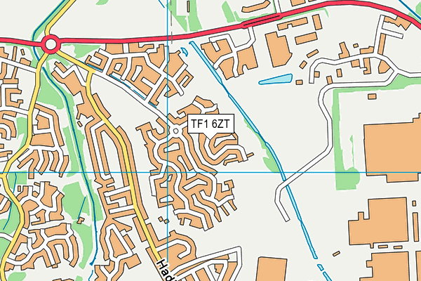 TF1 6ZT map - OS VectorMap District (Ordnance Survey) TF1 6ZT map - OS VectorMap District (Ordnance Survey)