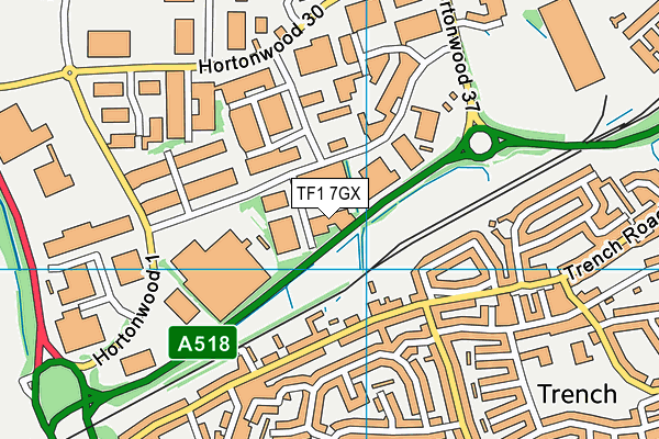 TF1 7GX map - OS VectorMap District (Ordnance Survey) TF1 7GX map - OS VectorMap District (Ordnance Survey)