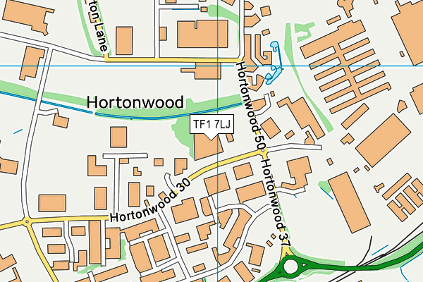 TF1 7LJ map - OS VectorMap District (Ordnance Survey) TF1 7LJ map - OS VectorMap District (Ordnance Survey)
