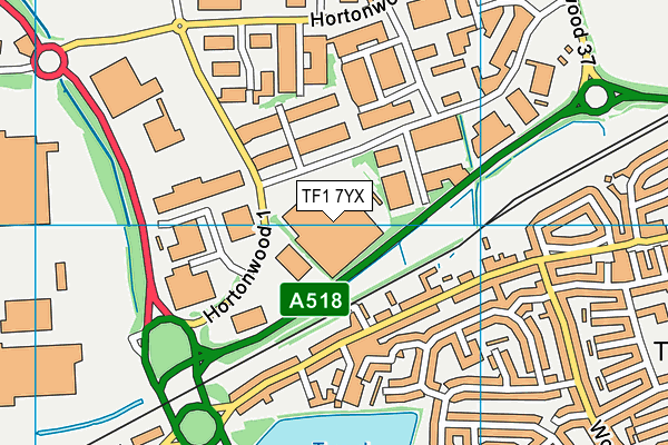 TF1 7YX map - OS VectorMap District (Ordnance Survey) TF1 7YX map - OS VectorMap District (Ordnance Survey)