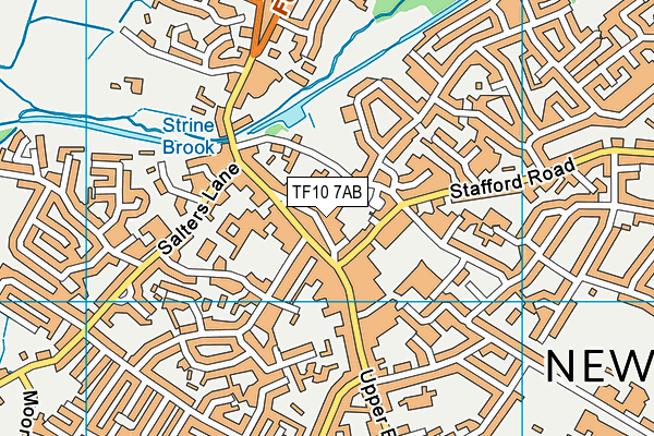 TF10 7AB map - OS VectorMap District (Ordnance Survey) TF10 7AB map - OS VectorMap District (Ordnance Survey)