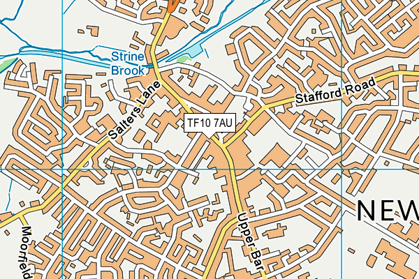 TF10 7AU map - OS VectorMap District (Ordnance Survey) TF10 7AU map - OS VectorMap District (Ordnance Survey)
