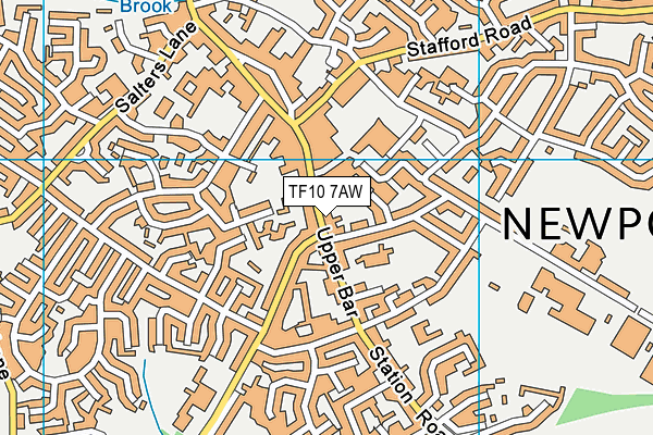 TF10 7AW map - OS VectorMap District (Ordnance Survey) TF10 7AW map - OS VectorMap District (Ordnance Survey)