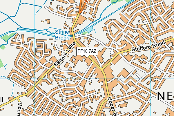 TF10 7AZ map - OS VectorMap District (Ordnance Survey) TF10 7AZ map - OS VectorMap District (Ordnance Survey)