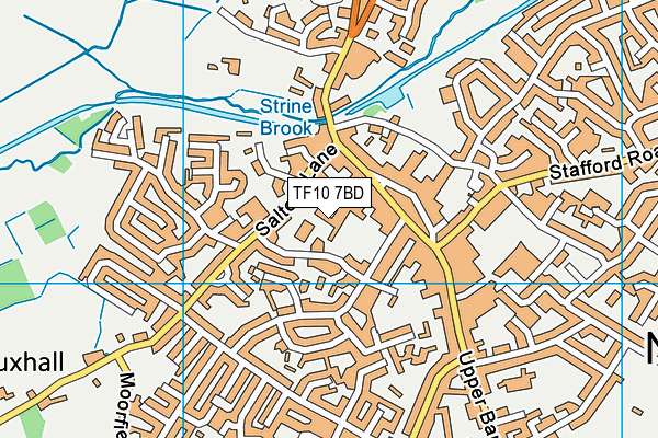 TF10 7BD map - OS VectorMap District (Ordnance Survey) TF10 7BD map - OS VectorMap District (Ordnance Survey)
