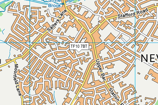 TF10 7BT map - OS VectorMap District (Ordnance Survey) TF10 7BT map - OS VectorMap District (Ordnance Survey)