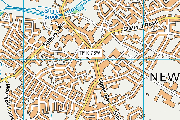 TF10 7BW map - OS VectorMap District (Ordnance Survey) TF10 7BW map - OS VectorMap District (Ordnance Survey)