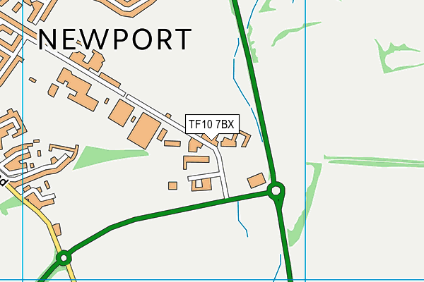 TF10 7BX map - OS VectorMap District (Ordnance Survey) TF10 7BX map - OS VectorMap District (Ordnance Survey)