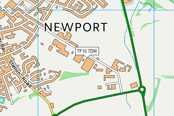 TF10 7DW map - OS VectorMap District (Ordnance Survey) TF10 7DW map - OS VectorMap District (Ordnance Survey)