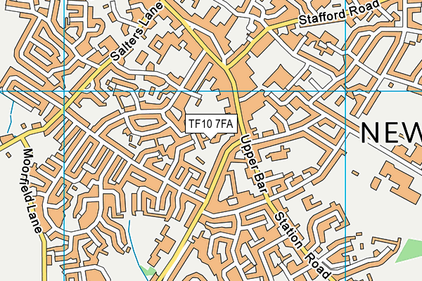 TF10 7FA map - OS VectorMap District (Ordnance Survey) TF10 7FA map - OS VectorMap District (Ordnance Survey)