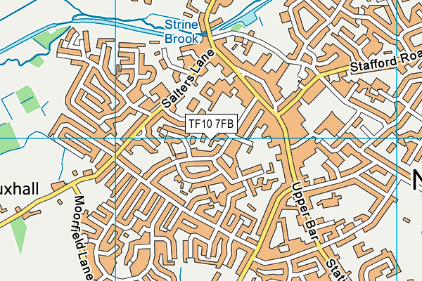 TF10 7FB map - OS VectorMap District (Ordnance Survey) TF10 7FB map - OS VectorMap District (Ordnance Survey)