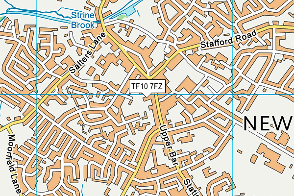 TF10 7FZ map - OS VectorMap District (Ordnance Survey) TF10 7FZ map - OS VectorMap District (Ordnance Survey)