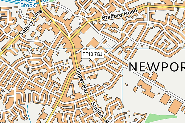 TF10 7GJ map - OS VectorMap District (Ordnance Survey) TF10 7GJ map - OS VectorMap District (Ordnance Survey)