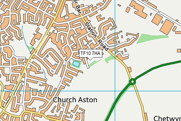 TF10 7HA map - OS VectorMap District (Ordnance Survey) TF10 7HA map - OS VectorMap District (Ordnance Survey)