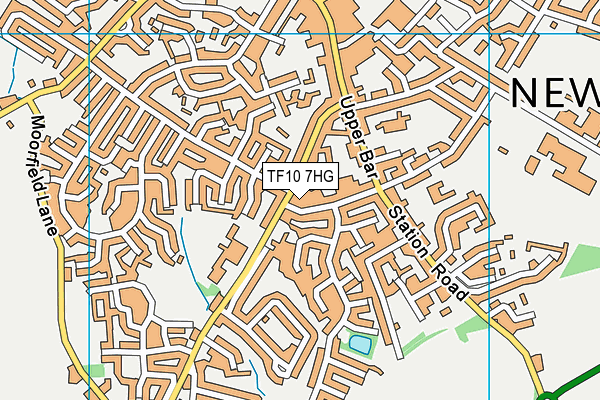 TF10 7HG map - OS VectorMap District (Ordnance Survey) TF10 7HG map - OS VectorMap District (Ordnance Survey)