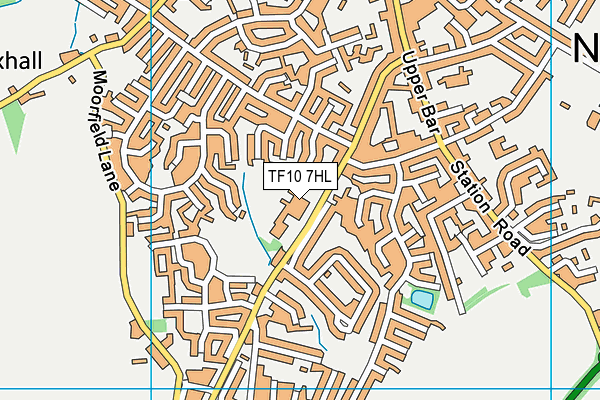 TF10 7HL map - OS VectorMap District (Ordnance Survey) TF10 7HL map - OS VectorMap District (Ordnance Survey)