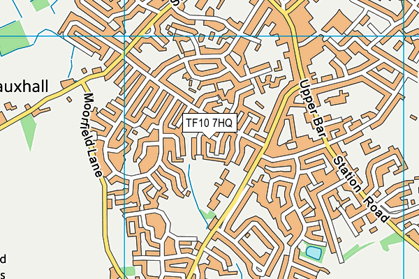 TF10 7HQ map - OS VectorMap District (Ordnance Survey) TF10 7HQ map - OS VectorMap District (Ordnance Survey)