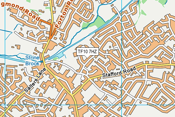 TF10 7HZ map - OS VectorMap District (Ordnance Survey) TF10 7HZ map - OS VectorMap District (Ordnance Survey)