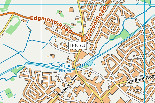 TF10 7JJ map - OS VectorMap District (Ordnance Survey) TF10 7JJ map - OS VectorMap District (Ordnance Survey)