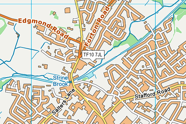 TF10 7JL map - OS VectorMap District (Ordnance Survey) TF10 7JL map - OS VectorMap District (Ordnance Survey)