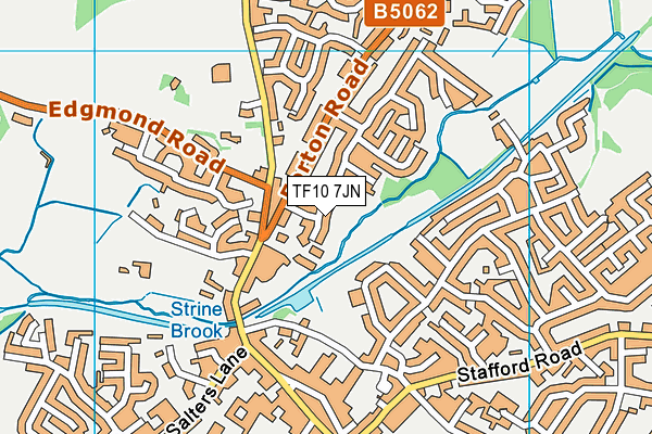 TF10 7JN map - OS VectorMap District (Ordnance Survey) TF10 7JN map - OS VectorMap District (Ordnance Survey)
