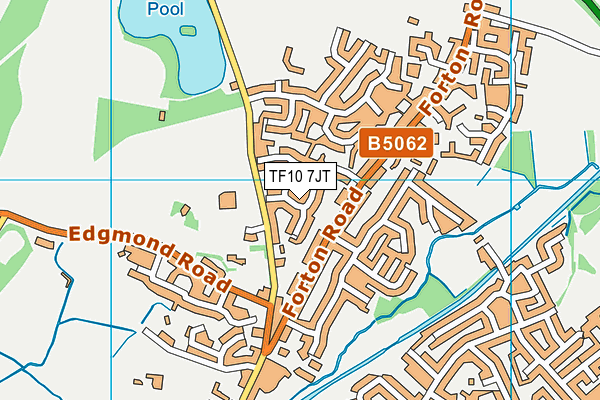 TF10 7JT map - OS VectorMap District (Ordnance Survey) TF10 7JT map - OS VectorMap District (Ordnance Survey)